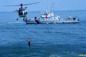 भारतीय तटरक्षक बल ने बंगाल की खाड़ी में पुद्दुचेरी के कराईकल तट पर क्षेत्रीय स्तर का खोज और बचाव अभ्यास किया