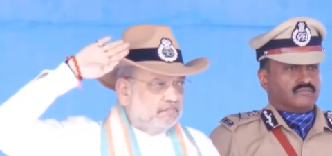 मध्य प्रदेश: सीआरपीएफ के 86वां स्थापना दिवस पर केंद्रीय गृह मंत्री अमित शाह ने किया परेड का निरीक्षण
