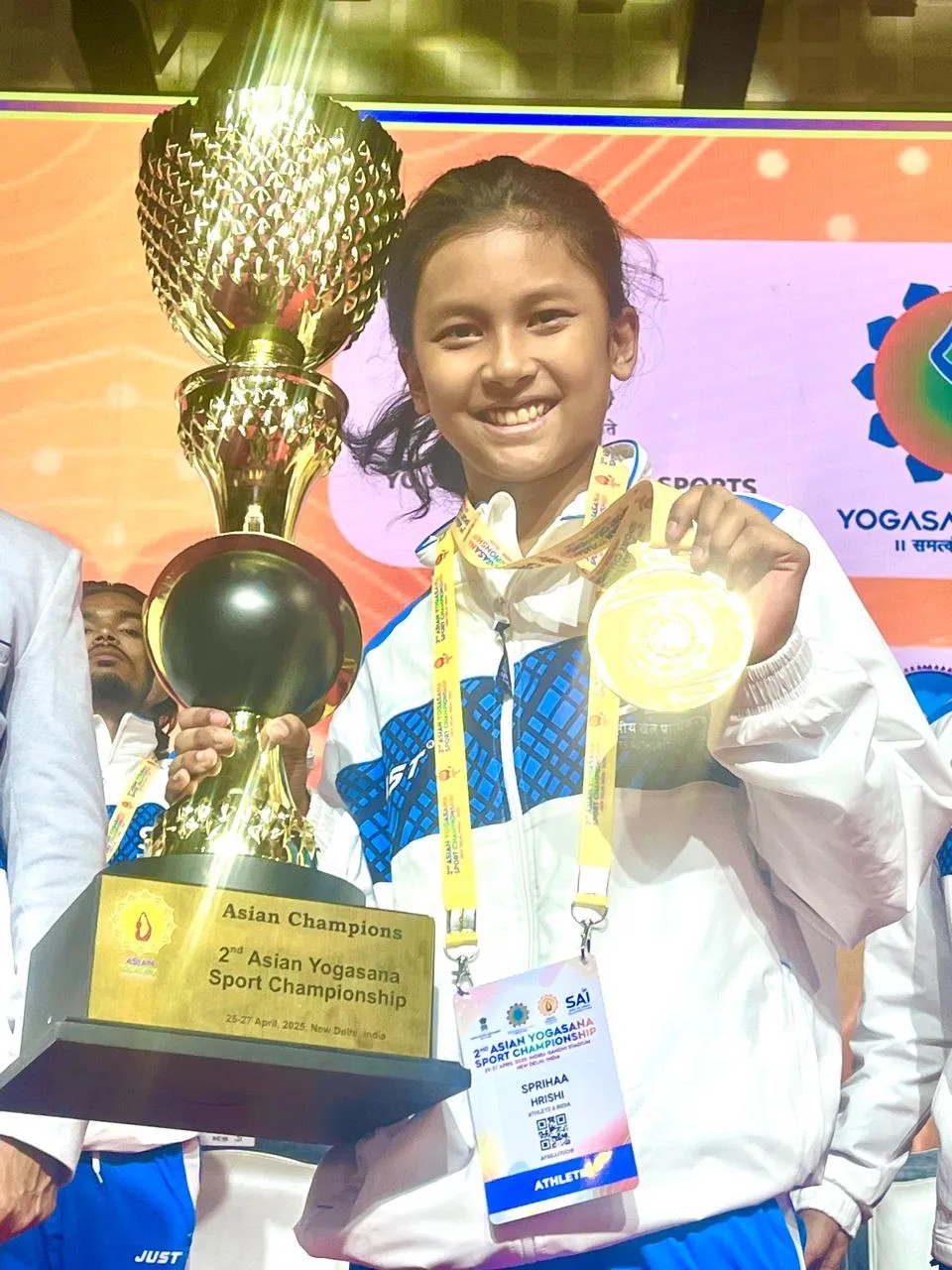 দিল্লীত অনুষ্ঠিত এছিয়া যোগাসন ক্রীড়াত মৰিগাঁৱৰ স্পৃহা ঋষি কাশ্যপৰ দুটা সোণ; ৮৩টা সোণৰ পদকেৰে ভাৰত শীৰ্ষস্থানত