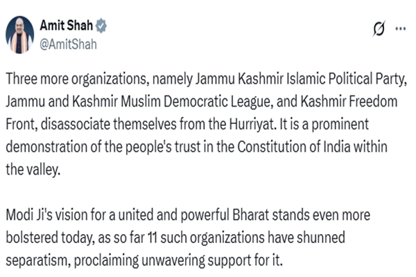 3 more political organisations disassociate from Hurriyat