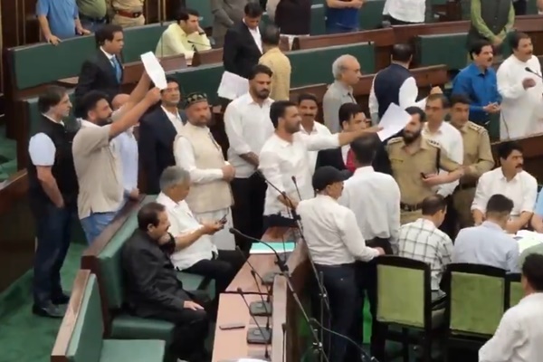 PDP MLA Waheed Para Marshalled Out Amid Uproar Over Waqf Act in J&K Assembly