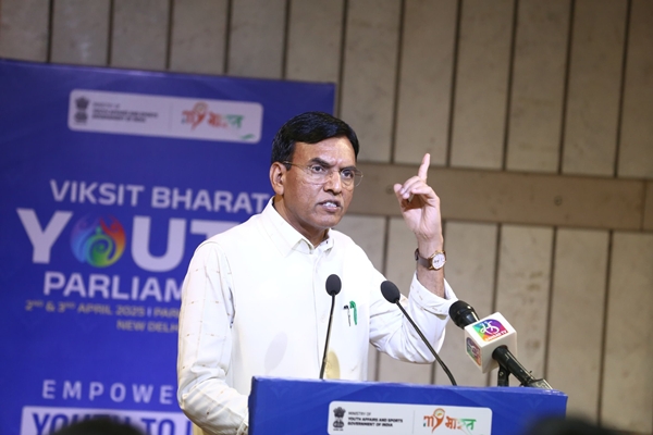 Union Minister Mansukh Mandaviya urges youth to prioritize Nation 1st at Viksit Bharat Youth Parliament