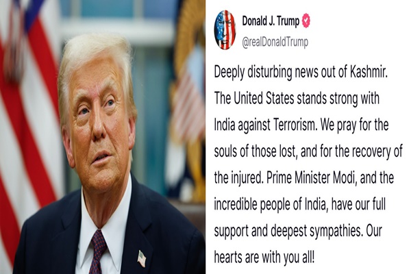 US stands strong with India against terrorism, says Donald Trump after J&K terror attack
