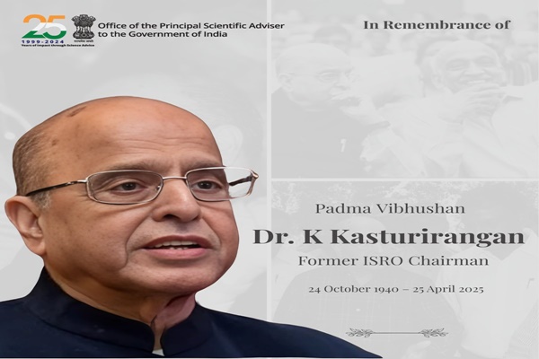 Prez Murmu, VP Jagdeep Dhankhar express grief over passing away of Dr. Krishnaswamy Kasturirangan