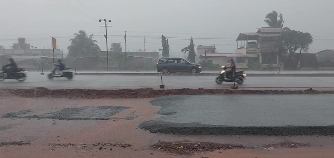 राज्याच्या विविध भागात जोरदार पाऊस