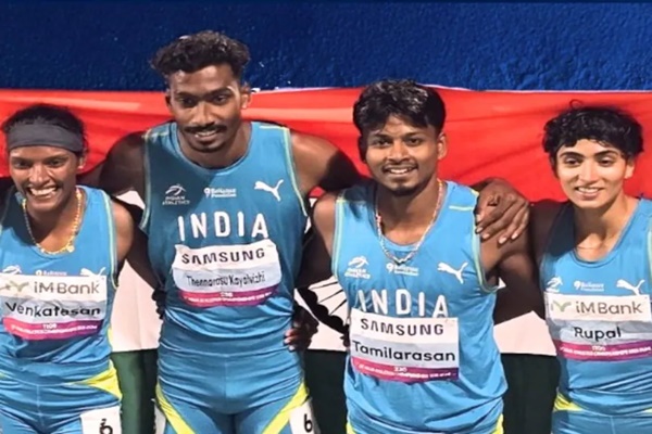 India wins gold in 4x400m mixed relay at Asian Athletics Championships