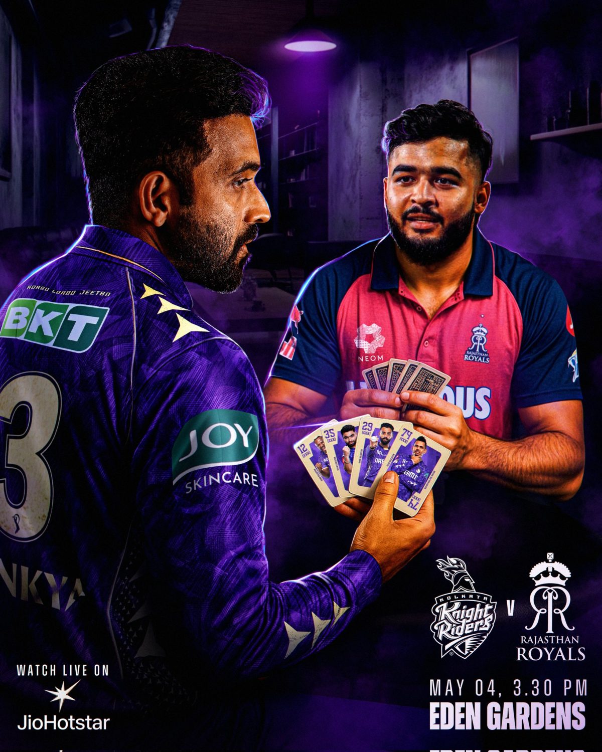 IPL 2025: Kolkata Knight Riders to take on Rajasthan Royals today in Kolkata
