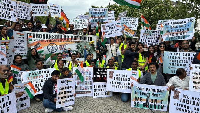जर्मनीमध्ये पहलगाम हल्ल्याचा निषेध मोर्चा