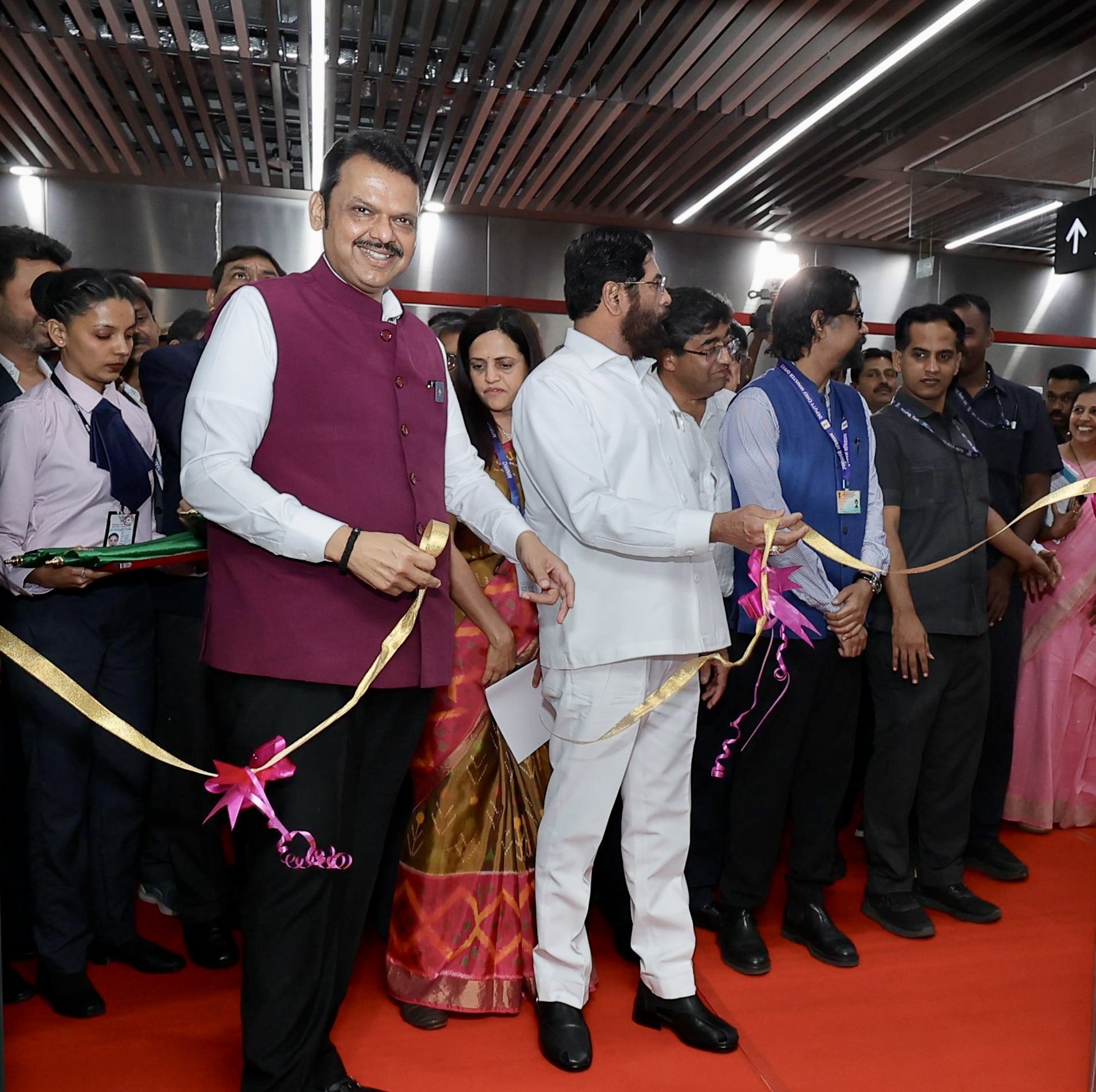 मुंबई मेट्रो मार्ग ३च्या बीकेसी ते आचार्य अत्रे चौक सेवेचा शुभारंभ