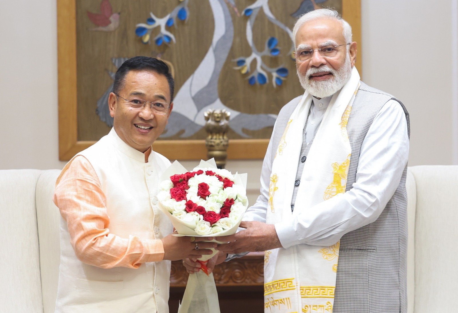 सिक्किम के मुख्यमंत्री प्रेम सिंह तमांग ने नई दिल्ली में प्रधानमंत्री नरेन्द्र मोदी से मुलाकात की
