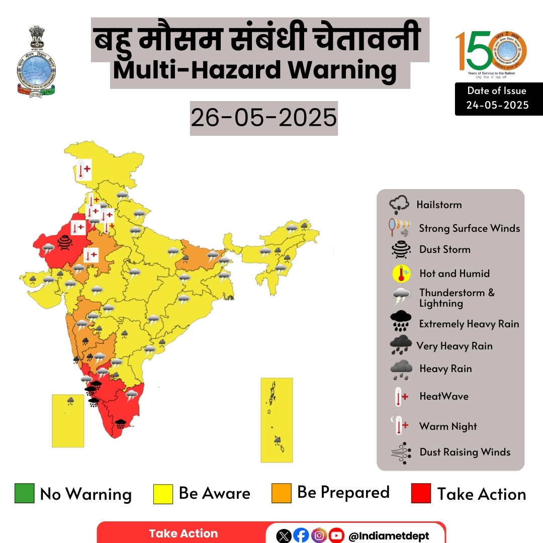 दिल्ली राष्‍ट्रीय राजधानी क्षेत्र में मूसलाधार बारिश और तेज हवाओं ने गर्मी से राहत दिलाई
