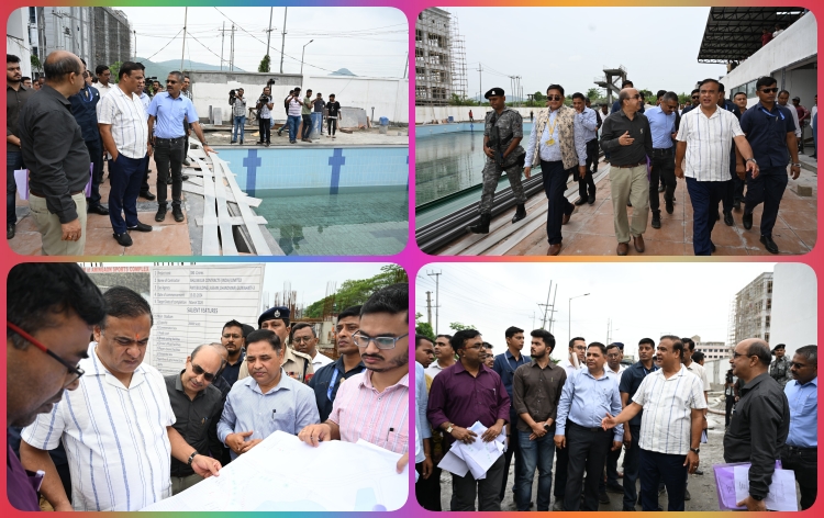 কামৰূপৰ আমিনগাঁৱত নির্মীয়মাণ আন্তঃৰাষ্ট্ৰীয় ক্রিকেট ষ্টেডিয়ামৰ নিৰ্মাণকাৰ্য পৰিদৰ্শন মুখ্যমন্ত্রী ড° হিমন্ত বিশ্ব শৰ্মাৰ