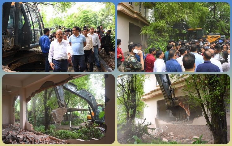 বানমুক্ত কৰাৰ লক্ষ্যৰে গুৱাহাটী মহানগৰ উন্নয়ন প্ৰাধিকৰণৰ শিলসাঁকোৰ অমিয় কুমাৰ দাস সামাজিক পৰিৱৰ্তন আৰু উন্নয়ন প্রতিষ্ঠান উচ্ছেদ
