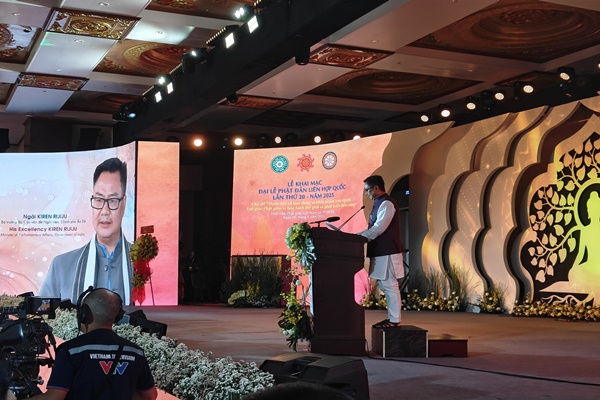 Union Minister Kiren Rijiju conveys greetings of PM Modi on Vesak Day in Vietnam