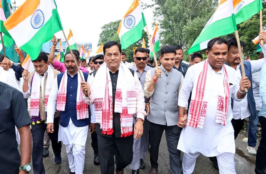 অপাৰেচন সিন্দুৰৰ সফলতা উপলক্ষে বিজেপিৰ ত্ৰিৰংগ যাত্ৰা কাৰ্যসূচীৰ আয়োজন