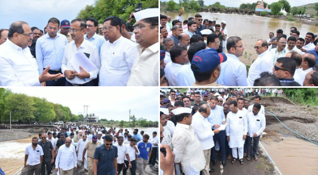 अहिल्यानगरमध्ये पावसामुळे झालेल्या नुकसानीचे पंचनामे करण्याच्या पालकमंत्र्यांच्या सूचना