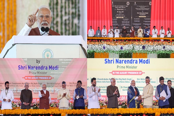 PM Modi Unveils ₹58,000 Cr Projects in Amaravati, Dedicates Vizhinjam Port to Nation