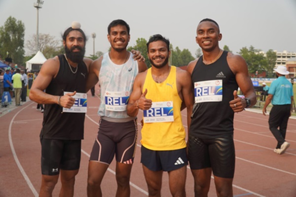 गुरिंदरवीर सिंह, अनिमेष कुजूर, मणिकांत होबलीधर और अमलान बोरगोहेन ने भारतीय ओपन रिले प्रतियोगिता में 4×100 मीटर रिले दौड़ में राष्ट्रीय रिकॉर्ड बनाया