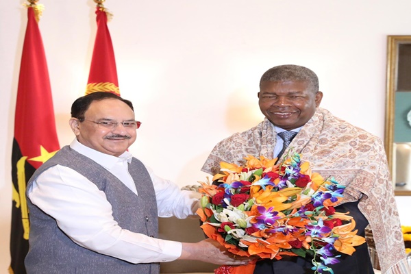 Union Minister JP Nadda meets Angola President, proposes BJP-MPLA exchange