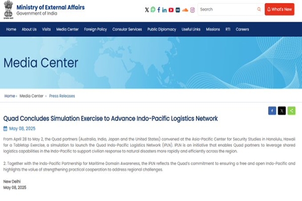 Quad concludes Indo-Pacific Logistics Network simulation in Honolulu