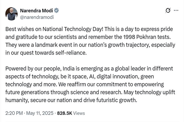 India Emerging as Global Tech Leader, Says PM Modi
