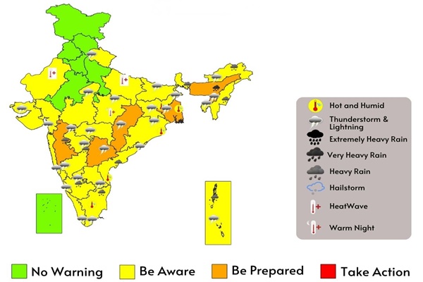 IMD forecasts heavy rainfall across multiple regions; heatwave likely in UP, Rajasthan