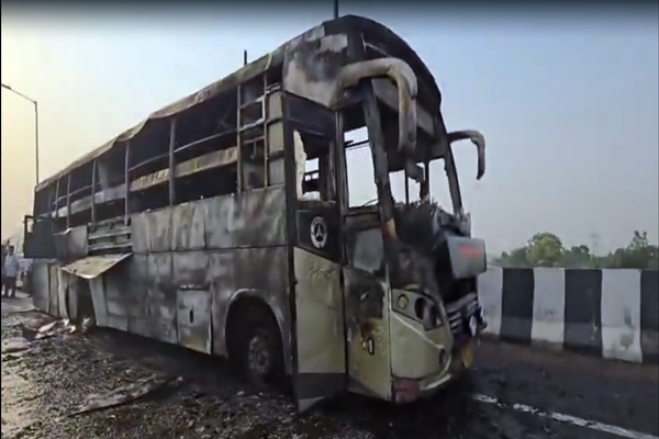 UP: 5 dead as sleeper bus catches fire near Lucknow