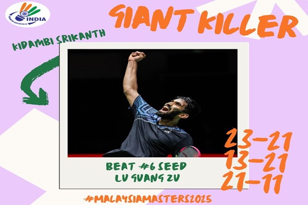 Kidambi Srikanth to face France’s Toma Junior Popov in Malaysia masters quarterfinal