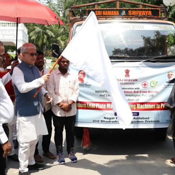 Telangana Governor flags off eco friendly livelihood initative for tribal communities   