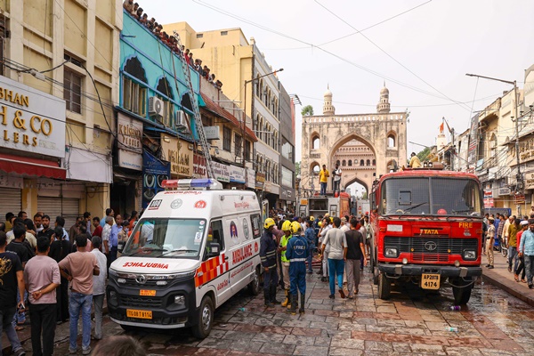 Hyderabad fire Near Charminar Claims 17 Family Members, Including 8 Children