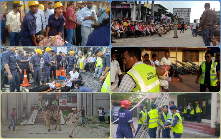 সম্ভাব্য যুদ্ধকালীন পৰিস্থিতি সন্দৰ্ভত জনসাধাৰণৰ মাজত সজাগতা সৃষ্টিৰ বাবে ৰাজ্যৰ ভিন্ন স্থানত সতর্কতামূলক অনুশীলন
