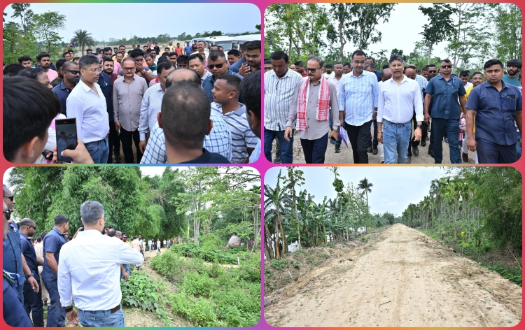 নগাঁৱৰ ৰহা-বঢ়মপুৰ সমষ্টিত নির্মীয়মাণ মথাউৰিসমূহৰ কামকাজৰ অগ্ৰগতিৰ বুজ লয় জলসম্পদ মন্ত্রী পীযুষ হাজৰিকাই