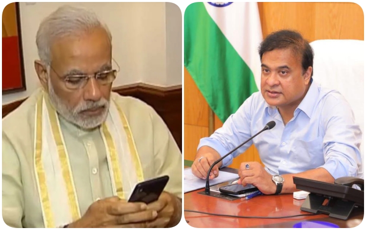 মুখ্যমন্ত্রী ড° হিমন্ত বিশ্ব শৰ্মাৰ সৈতে টেলিফোনিক বাৰ্তালাপত অসমৰ সাম্প্ৰতিক বান পৰিস্থিতিৰ বুজ প্রধানমন্ত্ৰী মোদীৰ