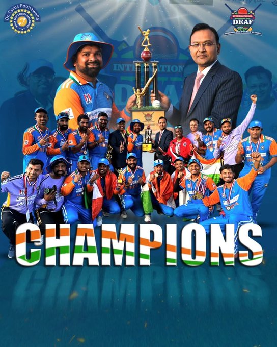 भारत ने त्रिनिदाद-टोबैगो से पांच मैचों की एकदिवसीय बधिर क्रिकेट श्रृंखला 3-2 से जीती