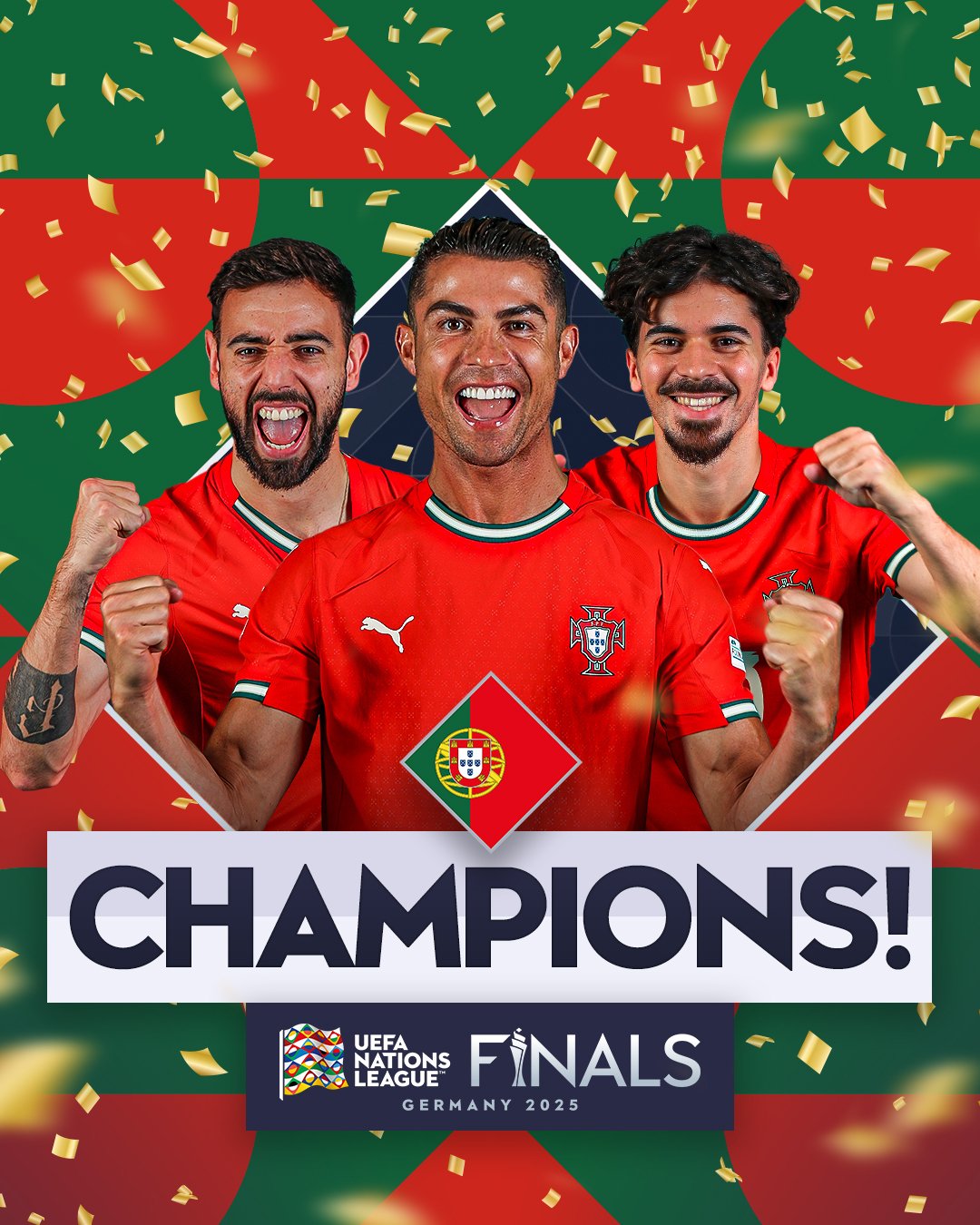 پرتگال دو مرتبہ UEFA نیشنز لیگ جیتنے والی پہلی ٹیم بن گئی ہے