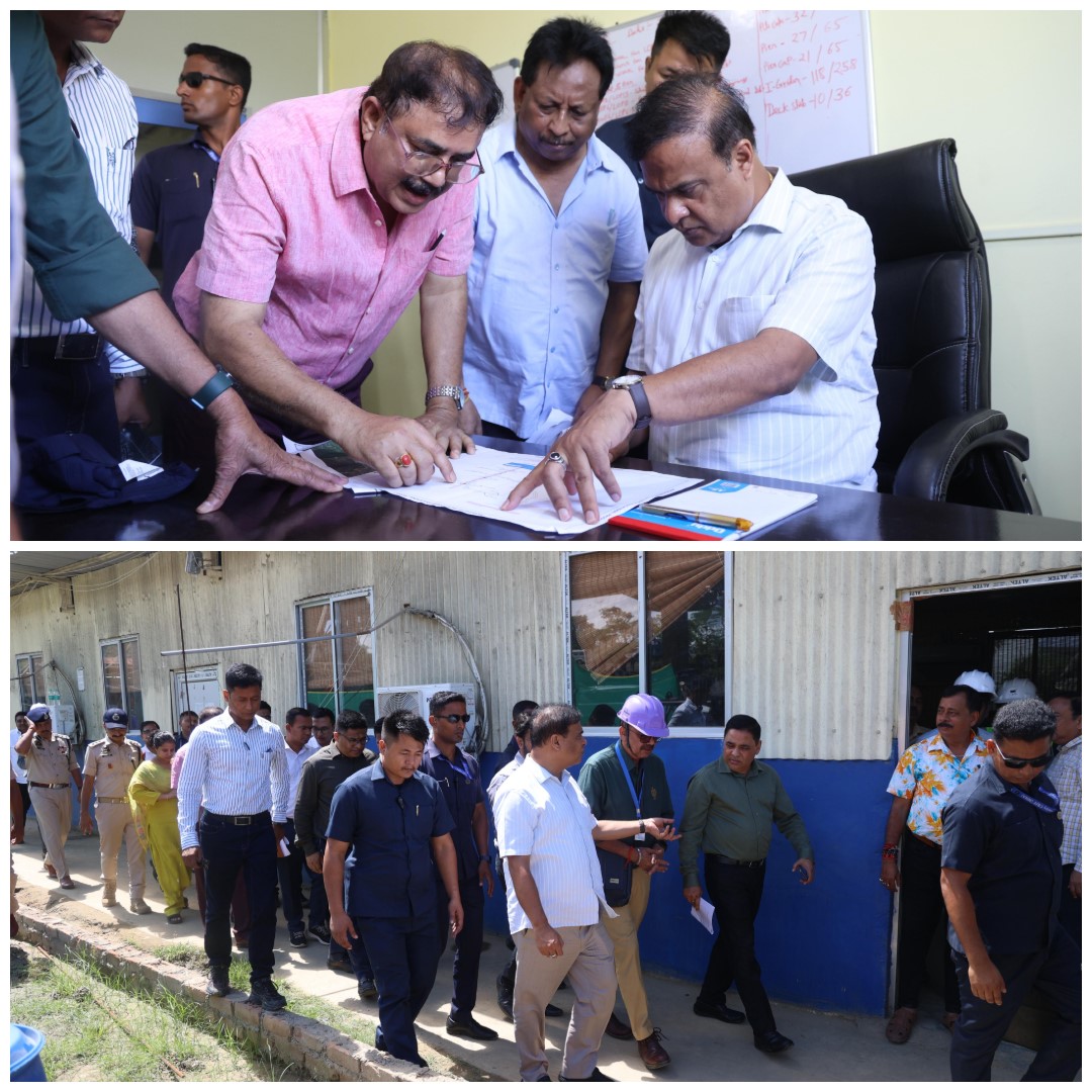 গুৱাহাটী-উত্তৰ গুৱাহাটী সংযোগী সেঁতুৰ নিৰ্মাণকাৰ্যৰ বুজ লয় মুখ্যমন্ত্ৰী হিমন্ত বিশ্ব শৰ্মাই