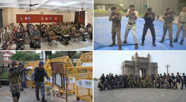 कुलाबातल्या सैनिकी प्रशिक्षण केंद्रात उच्चस्तरीय संयुक्त आंतर सेवा सुरक्षा सराव
