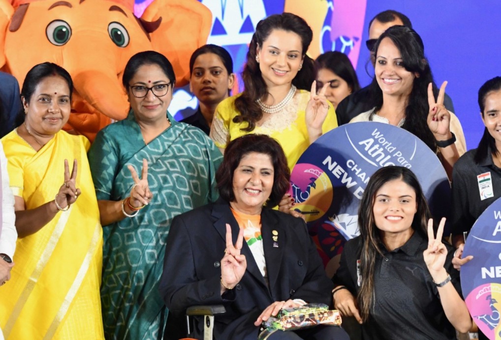 दिल्ली की मुख्यमंत्री रेखा गुप्ता ने राष्ट्रीय राजधानी में नई दिल्ली 2025 विश्व पैरा एथलेटिक्स चैंपियनशिप के लिए शुभंकर का अनावरण किया