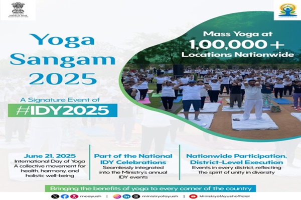 More than 30 thousand organisations register to participate in Yoga Sangam 2025