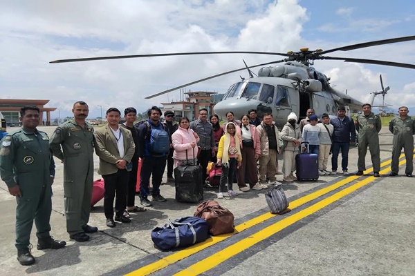 Sikkim: MI-02 helicopter evacuates 17 from Chaten to Pakyong