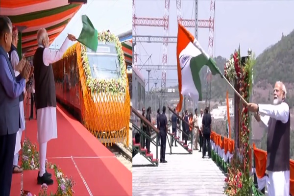 PM Modi inaugurates world’s highest Chenab rail bridge, Anji cable-stayed bridge in J&K