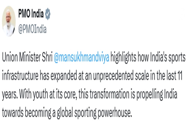 Youth at core of India’s rise as global sporting powerhouse: PM Modi