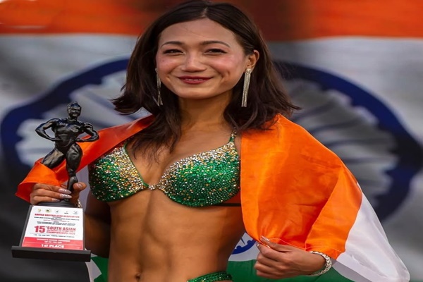 Yajik Hillang bags Gold medal at South Asian Bodybuilding and Physique Sports Championships