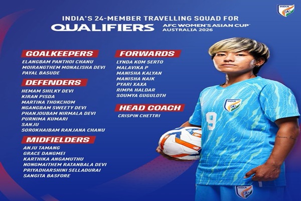 Indian women’s team announces 24-member travelling squad for AFC Asian Cup 2026 Qualifiers
