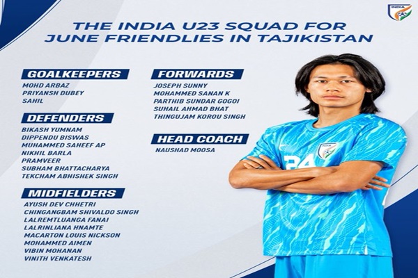 India U-23 Football team announces 23-member squad for friendlies against Tajikistan, Kyrgyz Republic