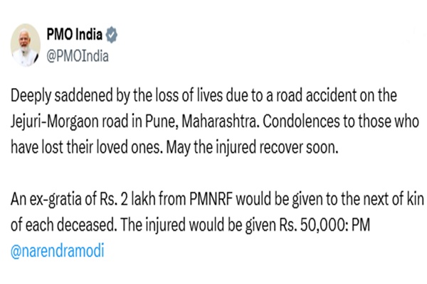 PM Modi expresses grief over Pune road accident, announces ex-gratia