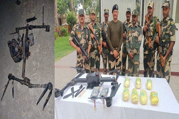 Punjab: BSF recovers drone carrying huge consignment of ICE drug on Amritsar border