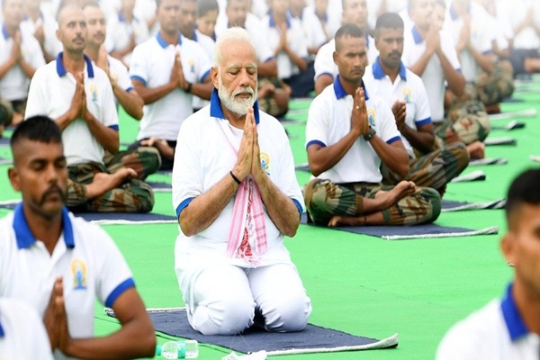 PM Modi leads the nation on 11th International Yoga Day celebrations at Visakhapatnam