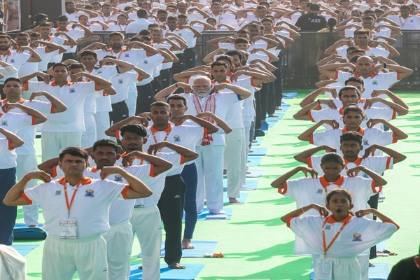 PM Modi leads the nation on 11th International Yoga Day celebrations at Visakhapatnam