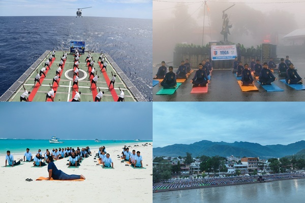 Indian Coast Guard, NCC mark International Yoga Day with sessions from Leh to Kanyakumari